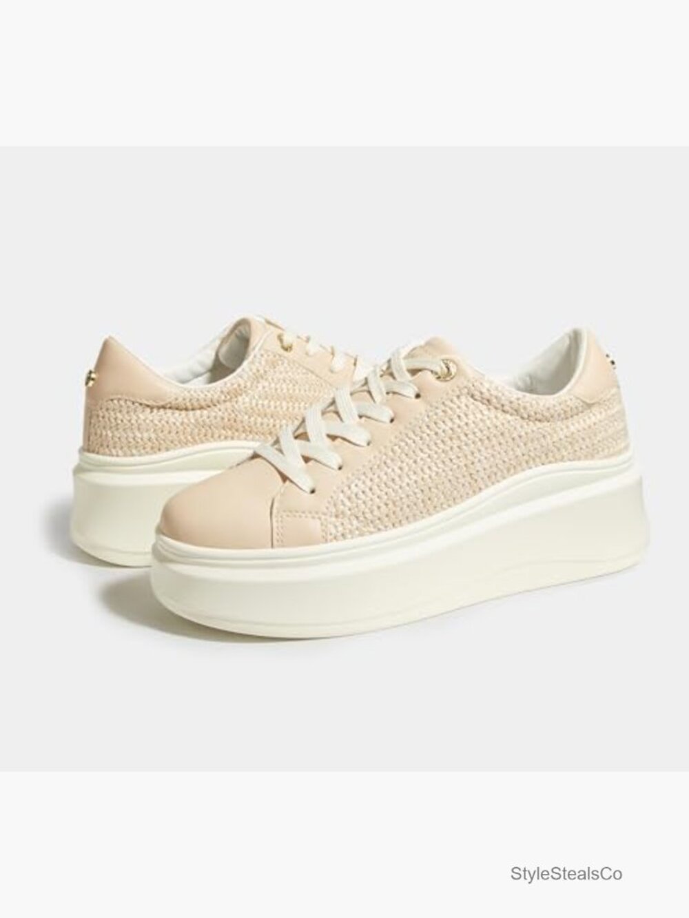 Platform Fashion Sneakers Faux Leather Classic Tennis Shoes Low Top Casual - Picture 5 of 7